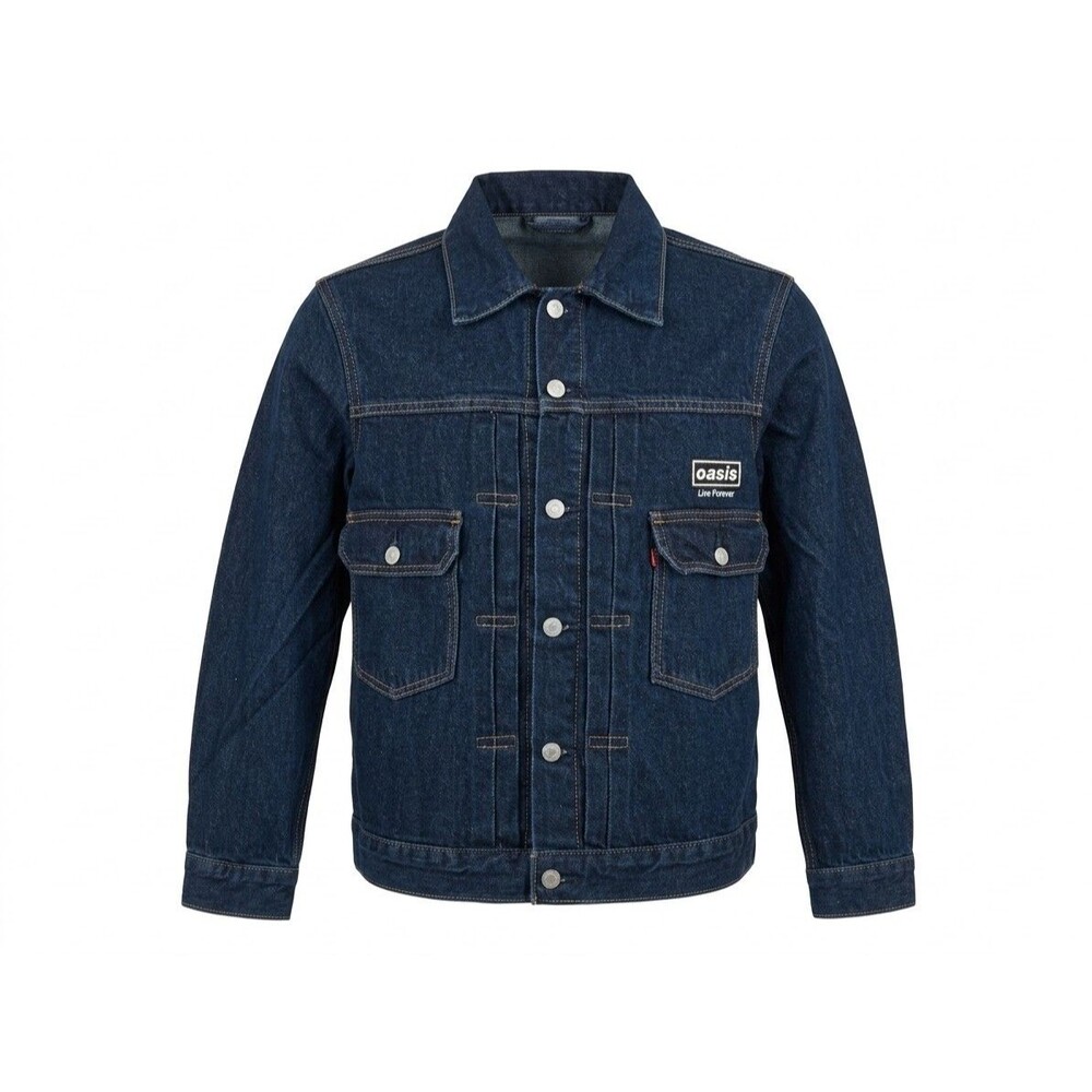Levi's Men’s Oasis "Live Forever" Type 2 Denim Trucker Jacket (L) Indigo New
